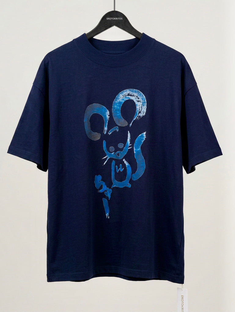 Pontiki - Oversize structured cotton T Shirt - Mouse print