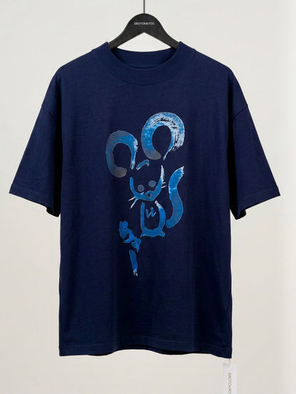 Pontiki - Oversize structured cotton T Shirt - Mouse print