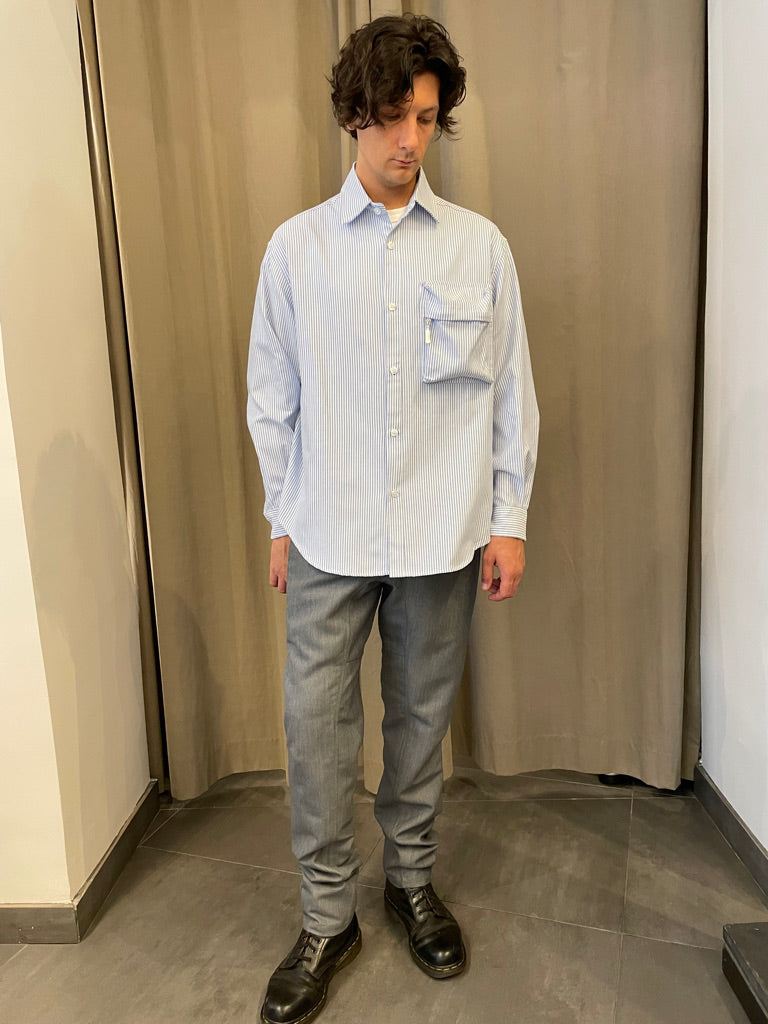 Tyrion - Boxy 3D Pocket Stripe Over-Shirt
