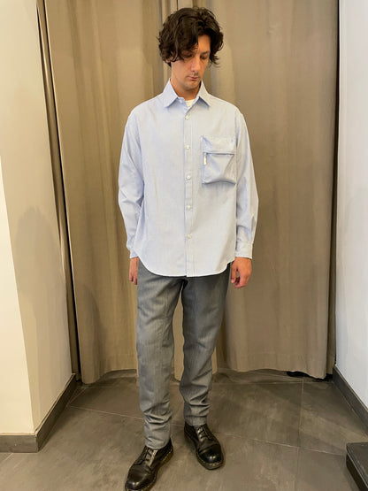 Tyrion - Boxy 3D Pocket Stripe Over-Shirt