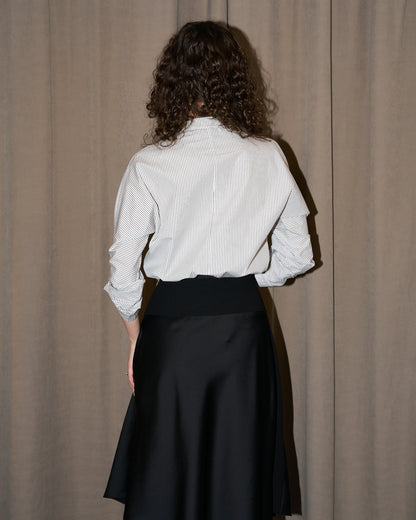 Whitney - Stripe Shirt - B & W