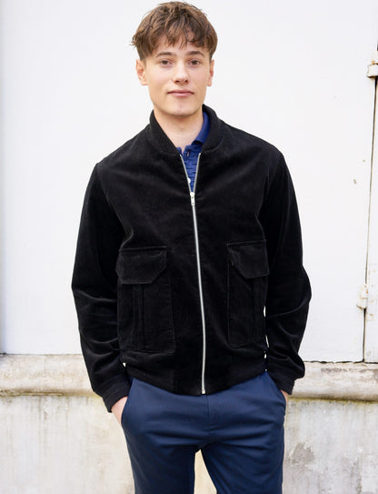Liam -Corduroy BomberJacket-Black