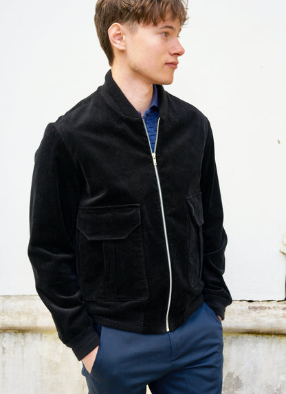Liam -Corduroy BomberJacket-Black
