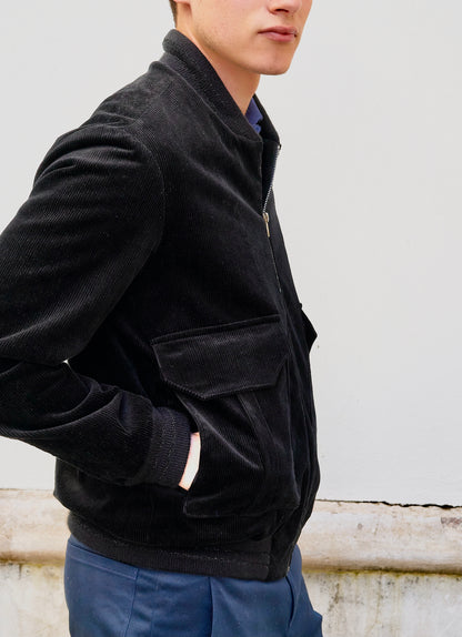 Liam -Corduroy BomberJacket-Black