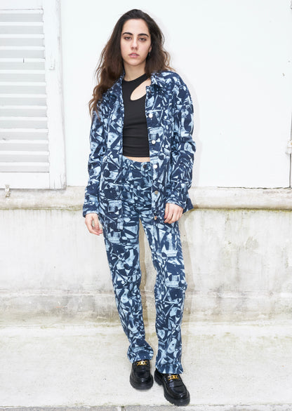 Railey-Abstract Print High Waist Pants