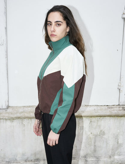 Aylin-Cropped Colorblock Windbreaker Jacket
