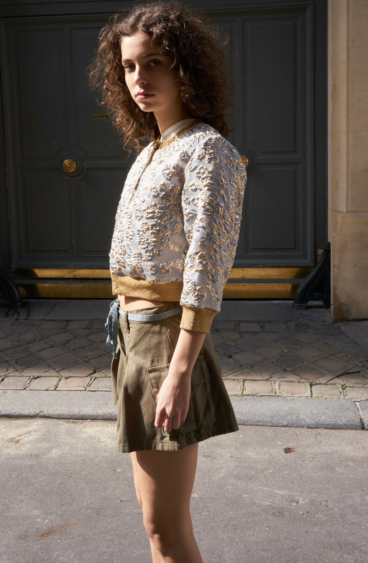 Ritu- Military Khaki Pleated Shorts