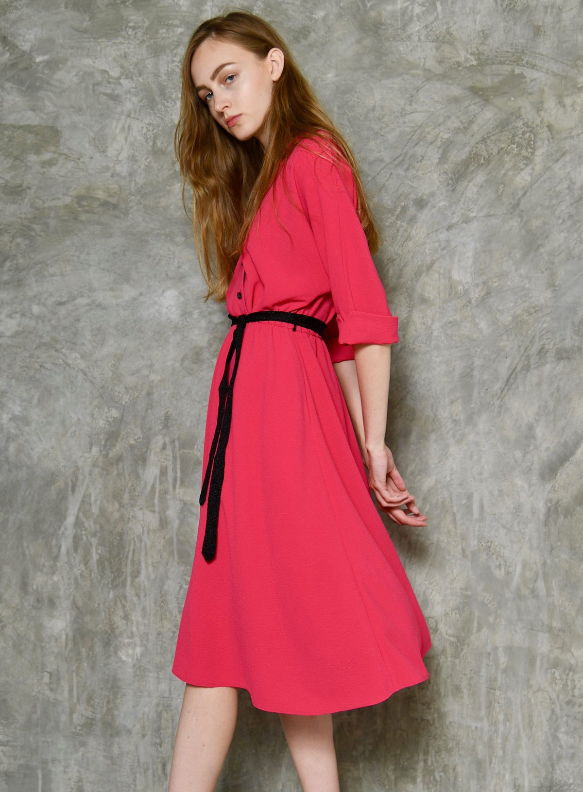 Mona - Belted Bias Cut Dress