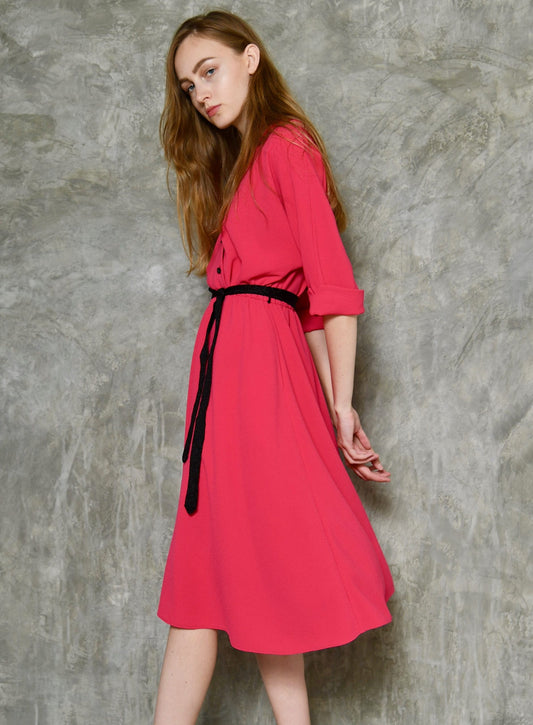 Mona - Belted Bias Cut Dress