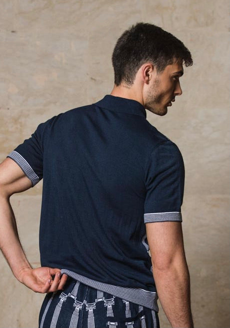 Panas - Greek Column Jacquard Polo