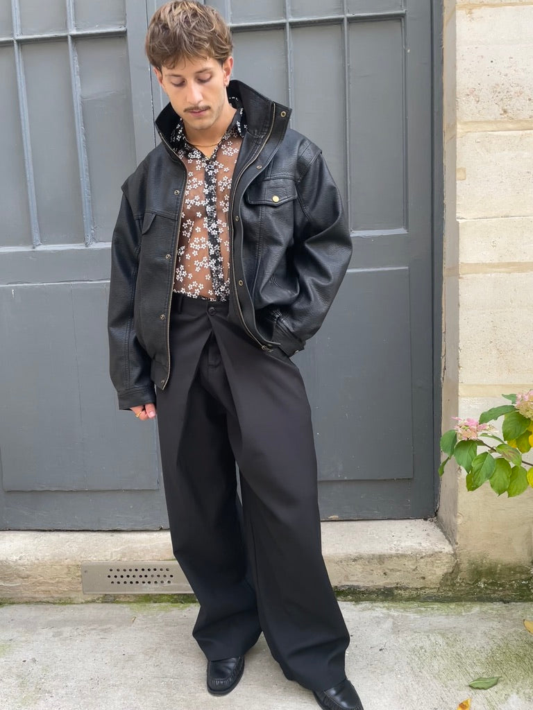 Zane - Front-Fold Pleat Trousers