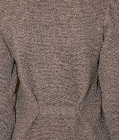 Fawna - Tailored Knitted Blazer - Taupe