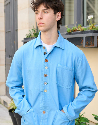 Angel -  Washed Cotton Painter's Jacket with Vintage Buttons