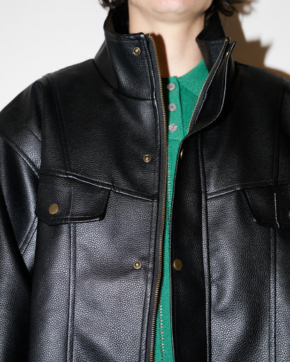 Robb - The Soufflé Vegan Leather Jacket - Black