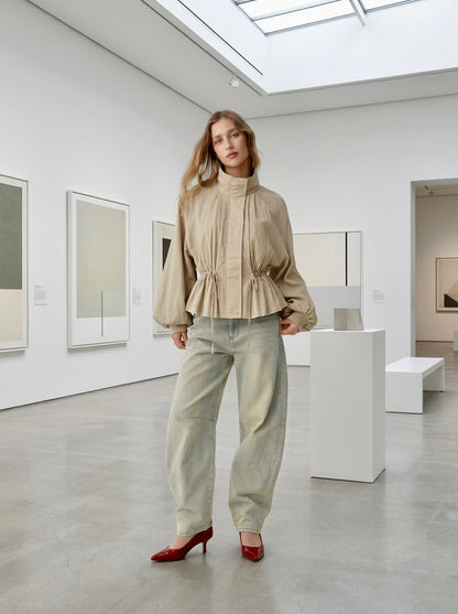 Iman - Draped Drawstring Windbreaker jacket