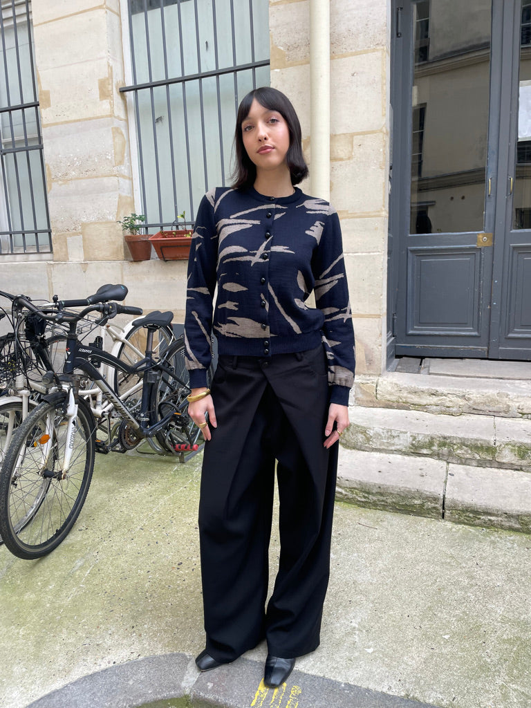 Salome - Paintbrush Jacquard Cardigan