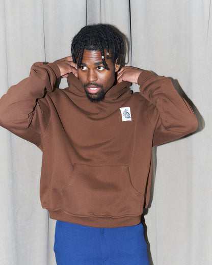 Nasty Cat-Oversize Fit Luxury Hoody-Brown