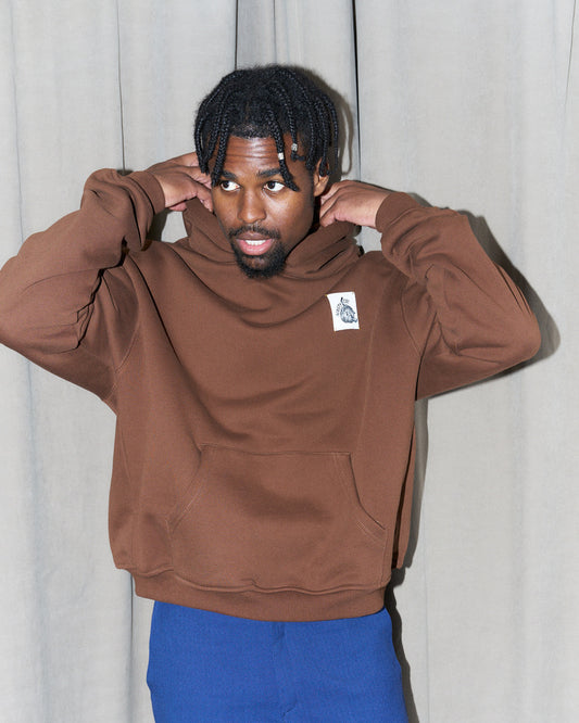 Nasty Cat-Oversize Fit Luxury Hoody-Brown