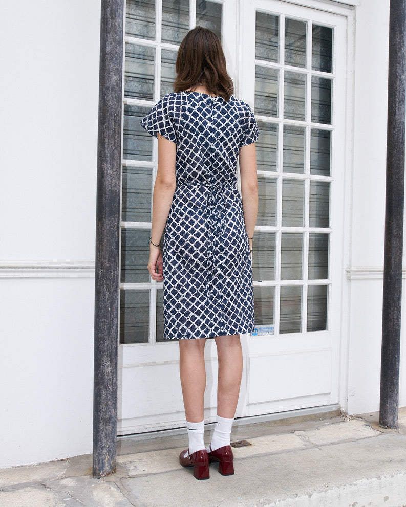 Rebecca - Seersucker Print Dress