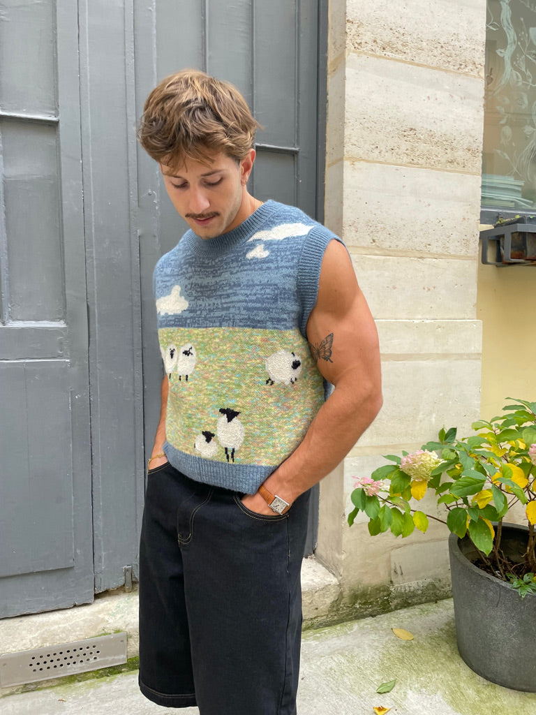 Cruz - Soft Knit Vest with Countryside Jacquard