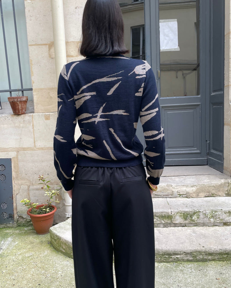 Salome - Paintbrush Jacquard Cardigan
