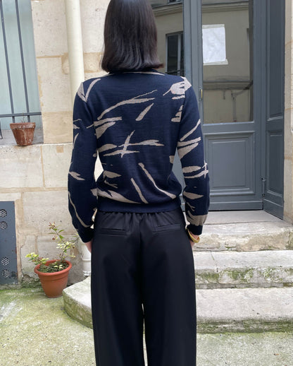 Salome - Paintbrush Jacquard Cardigan