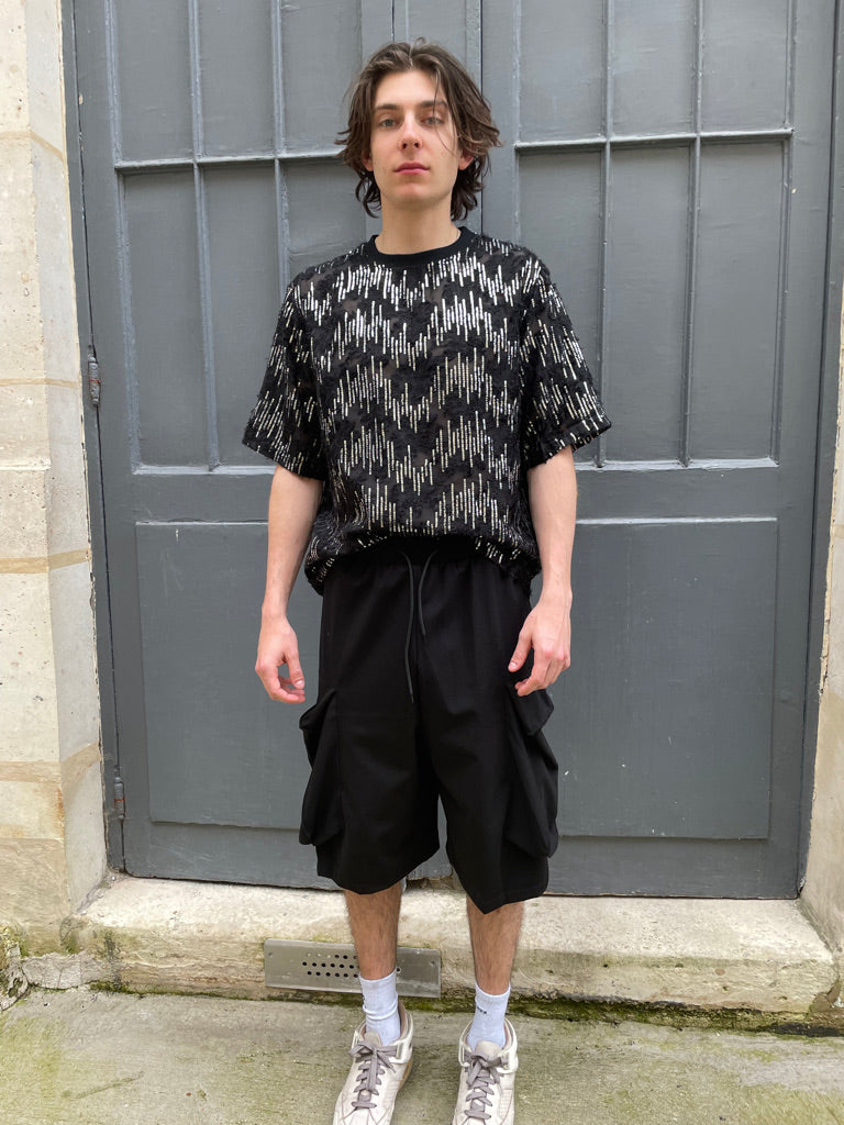 Roger - Oversized Faux Pockets Cargo Shorts