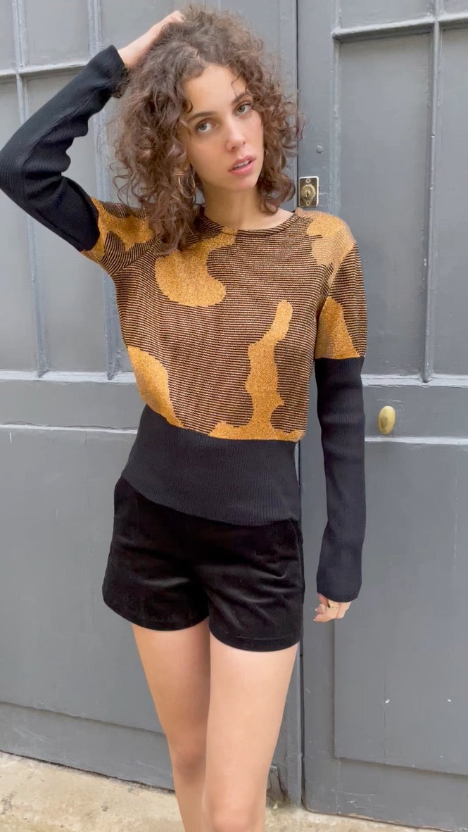 Lena High waist Corduroy shorts