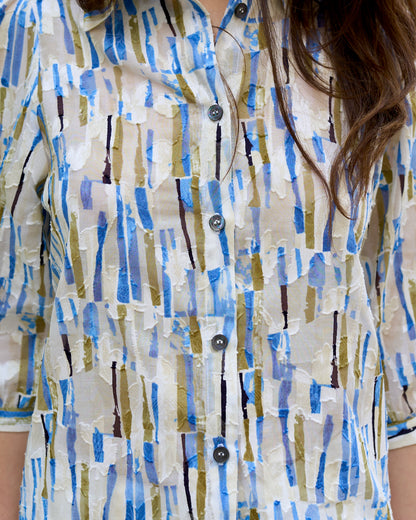 Trixie - Shirt With Puffy Sleeves - Cut Print