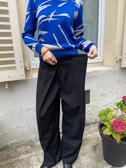 Zane - Front-Fold Pleat Trousers