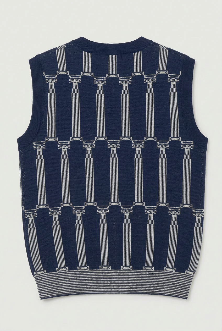 Patt - Greek Column Jacquard vest