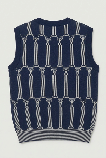 Patt - Greek Column Jacquard vest