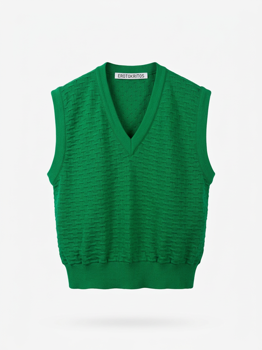 Pat - Textured Cropped Silk-Cotton Vest