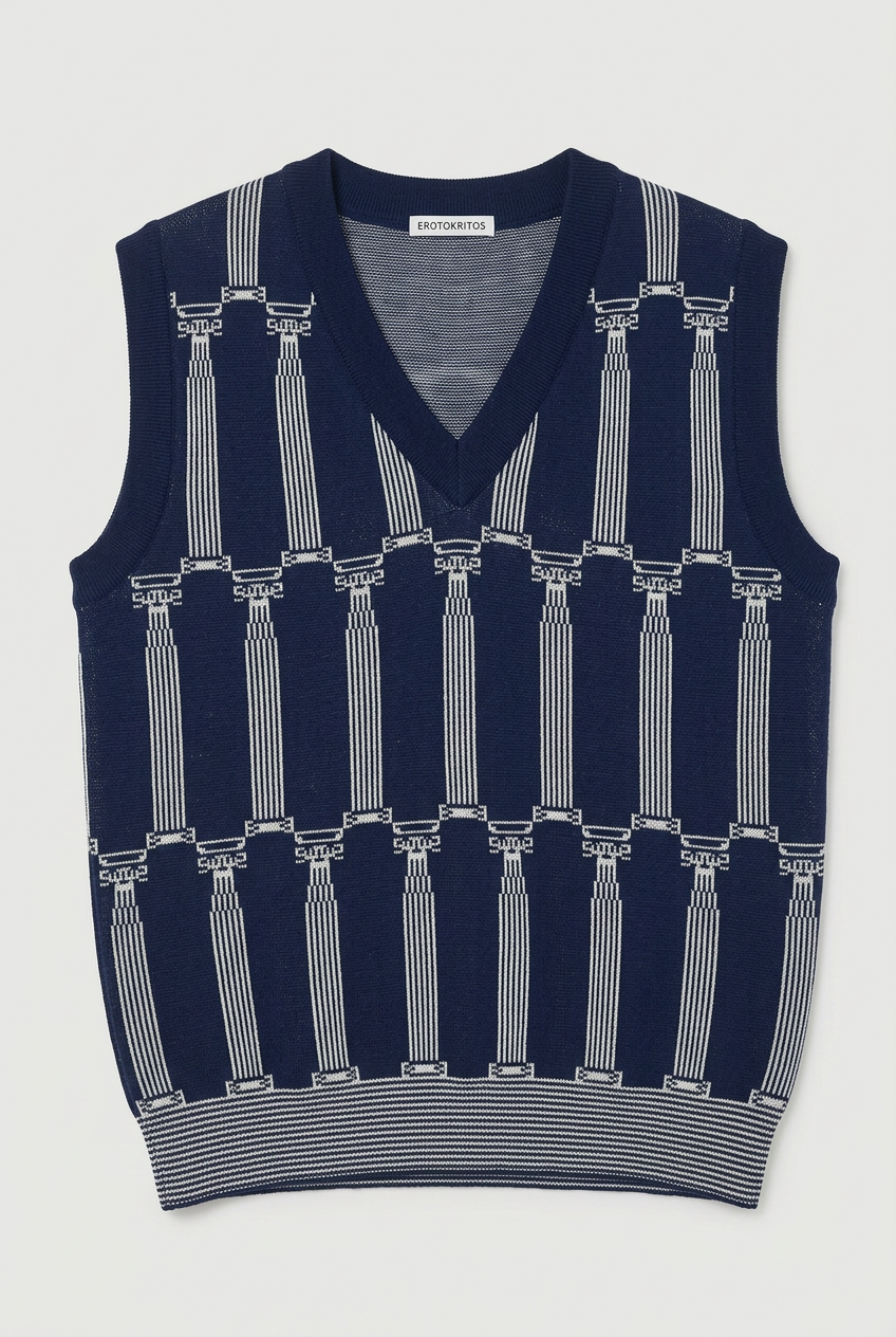 Patt - Greek Column Jacquard vest