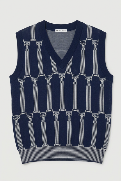Patt - Greek Column Jacquard vest