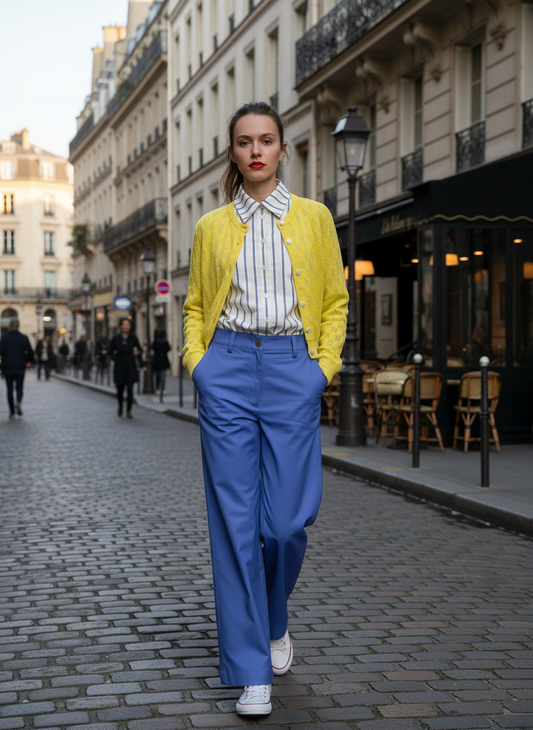 Ziah - Sailor leg Pants - Indigo