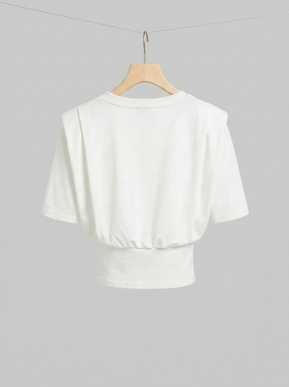 Peyo - Structured Soufflé Sleeve T-Shirt - Off White