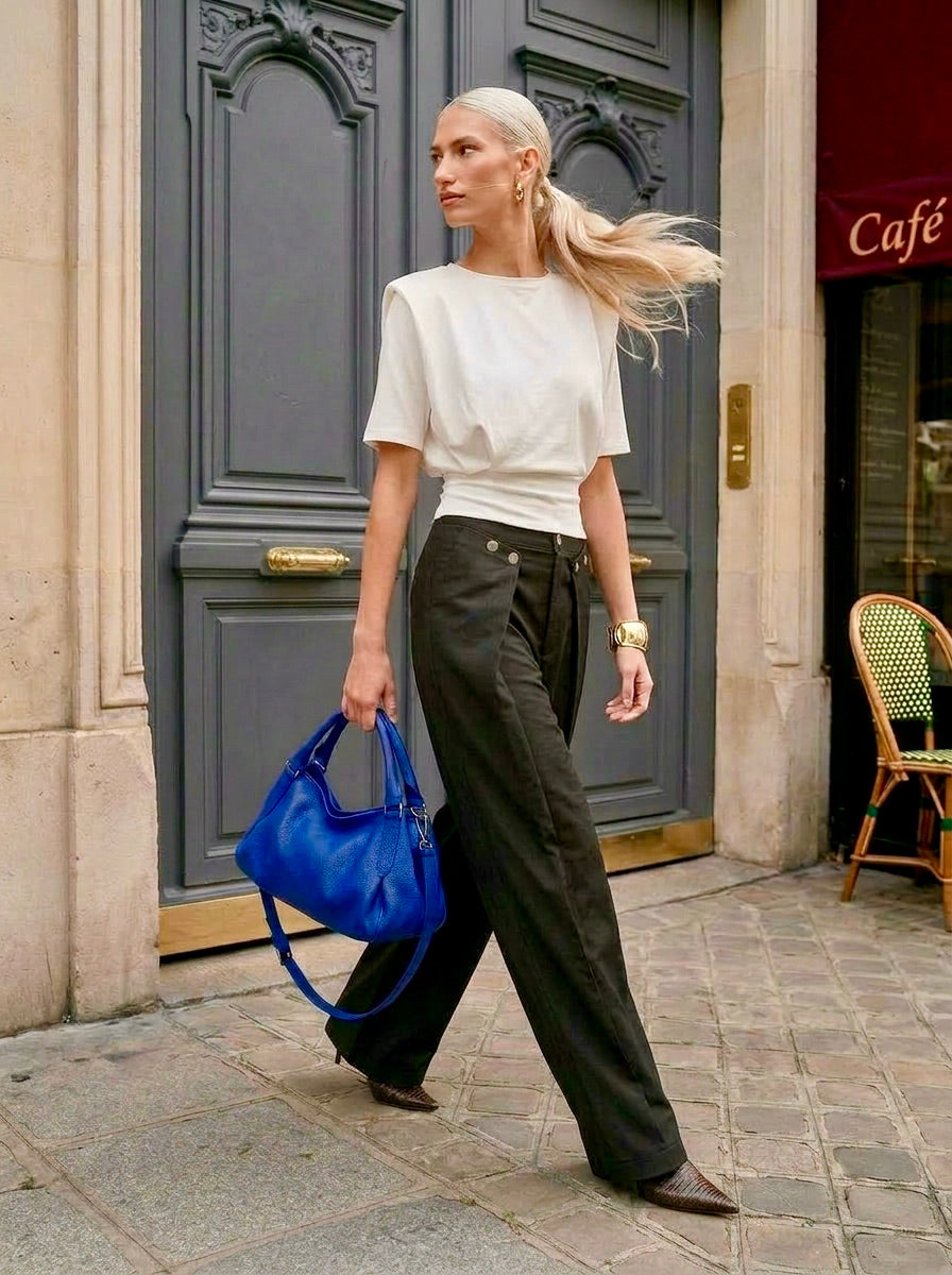Peyo - Structured Soufflé Sleeve T-Shirt - Off White