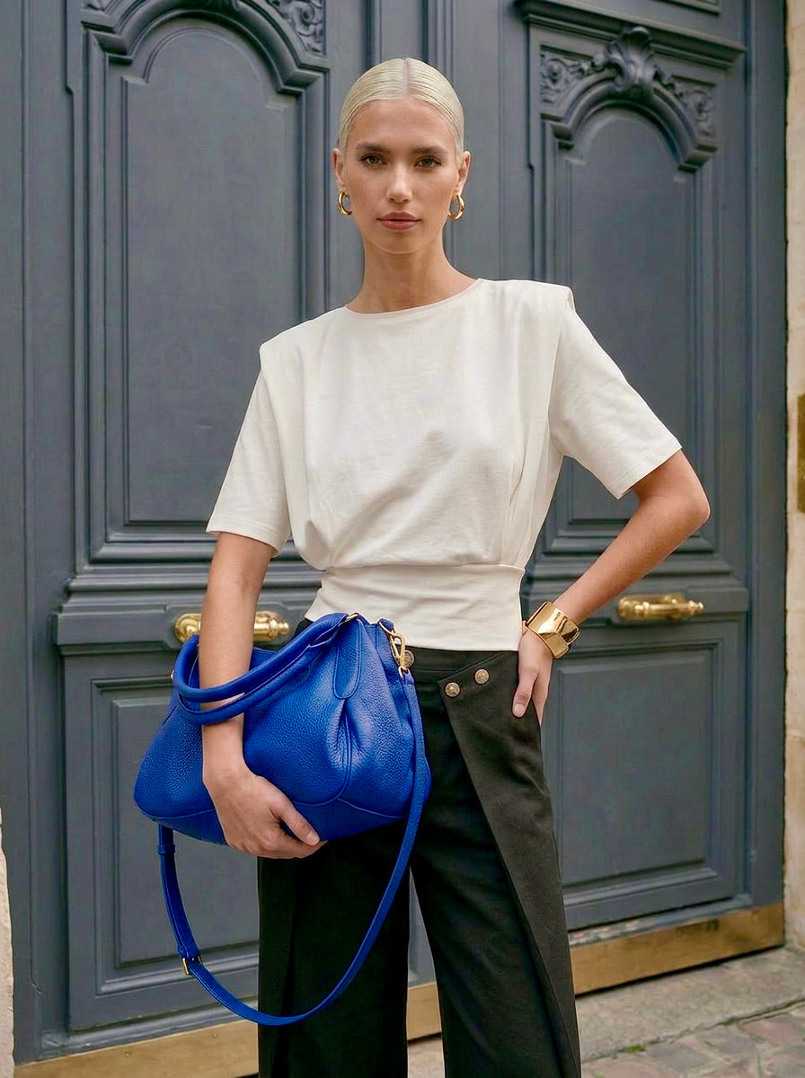 Peyo - Structured Soufflé Sleeve T-Shirt - Off White