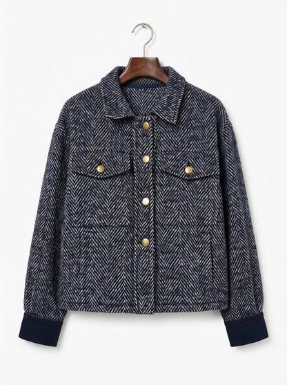 Mira - Cropped Tweed Wool Jacket