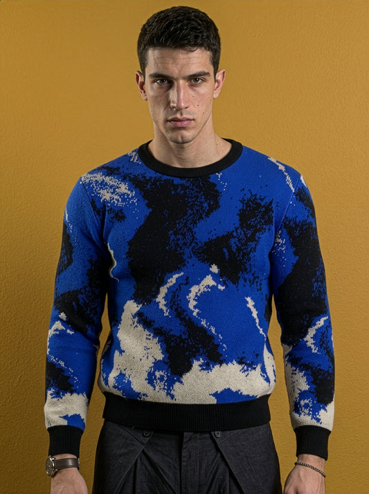 Brandon - Abstract Pattern Jacquard Sweater