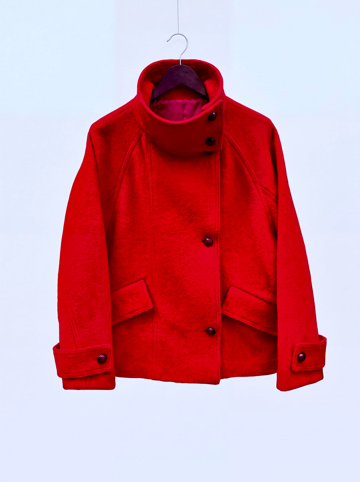 Sukki - Cropped Boiled Wool Coat