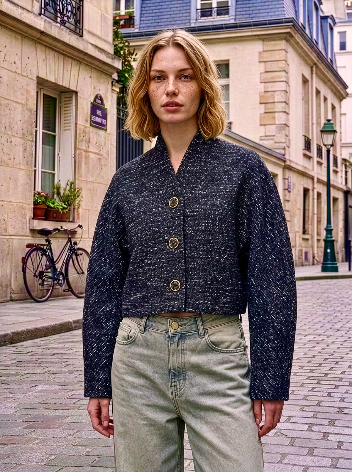 Lucky - Cropped Tweed  Jacket