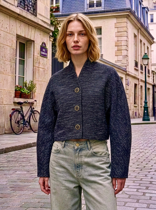 Lucky - Cropped Tweed  Jacket