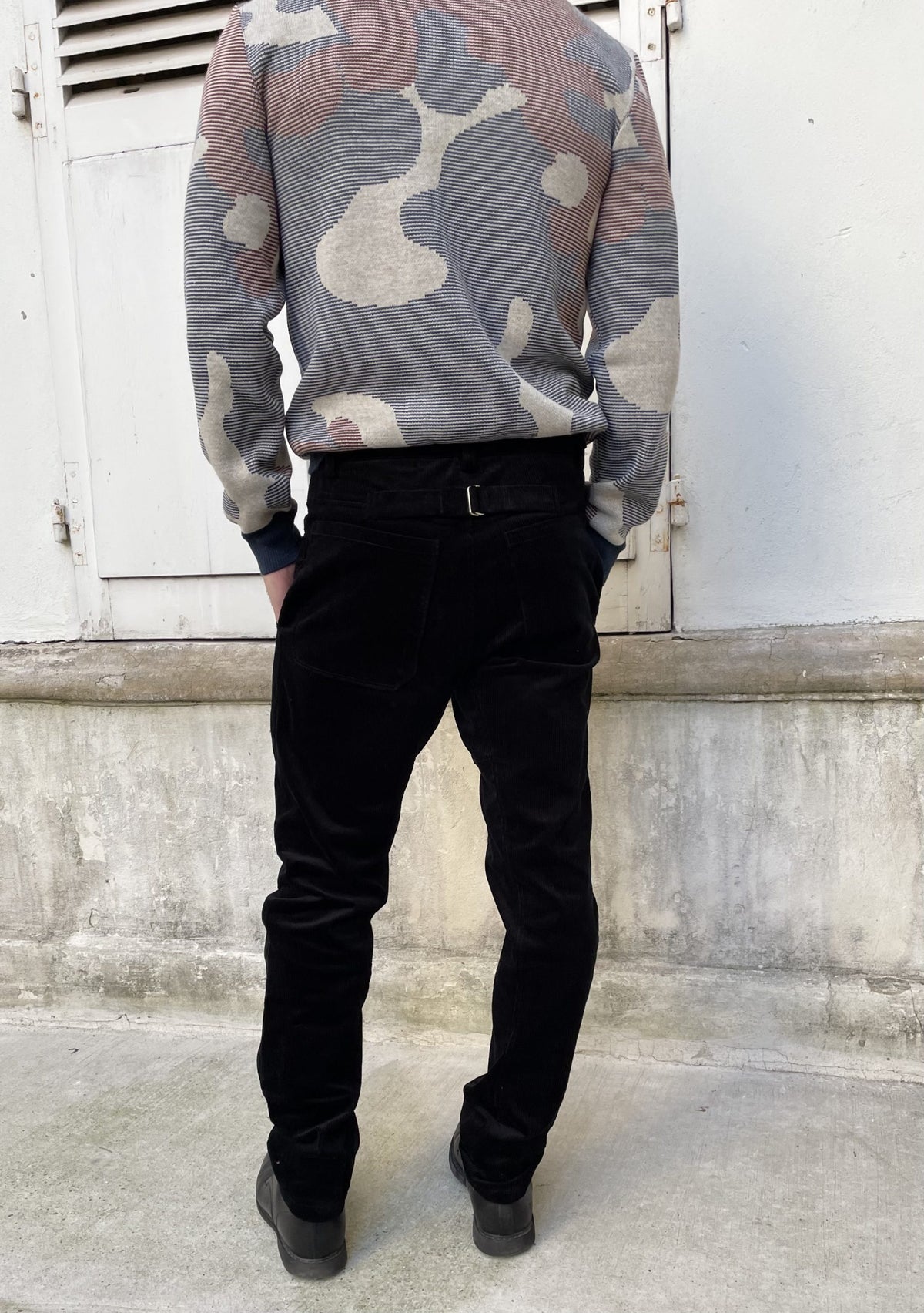 Dean- Corduroy Work Wear Pants-Black