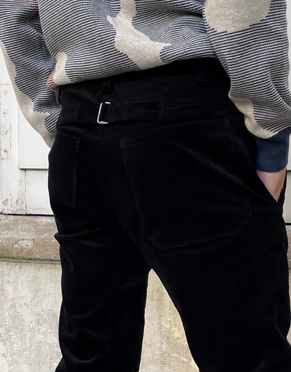 Dean- Corduroy Work Wear Pants-Black