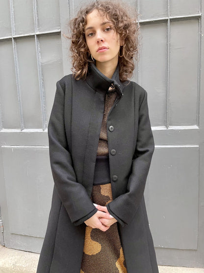 Neola Tailored Fitted Coat-Black