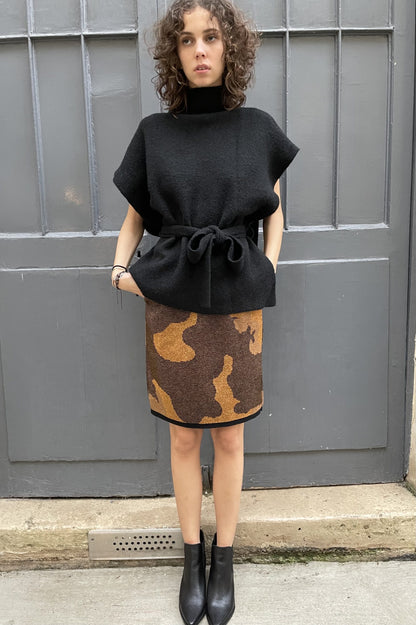 Delia-Metallic Knit Skirt
