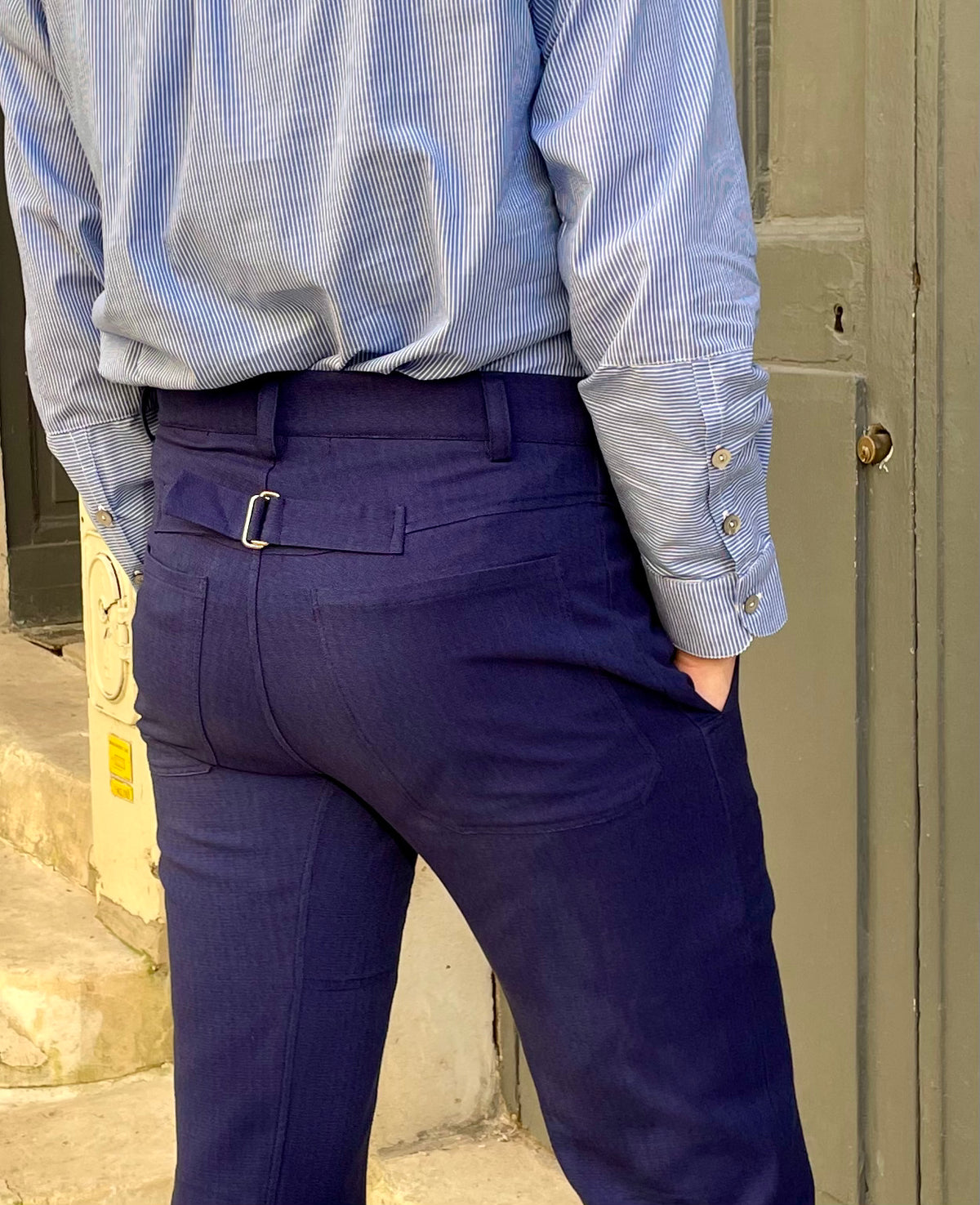 Dean-Work Wear Pants- Indigo Blue