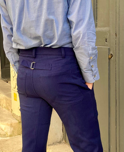Dean-Work Wear Pants- Indigo Blue